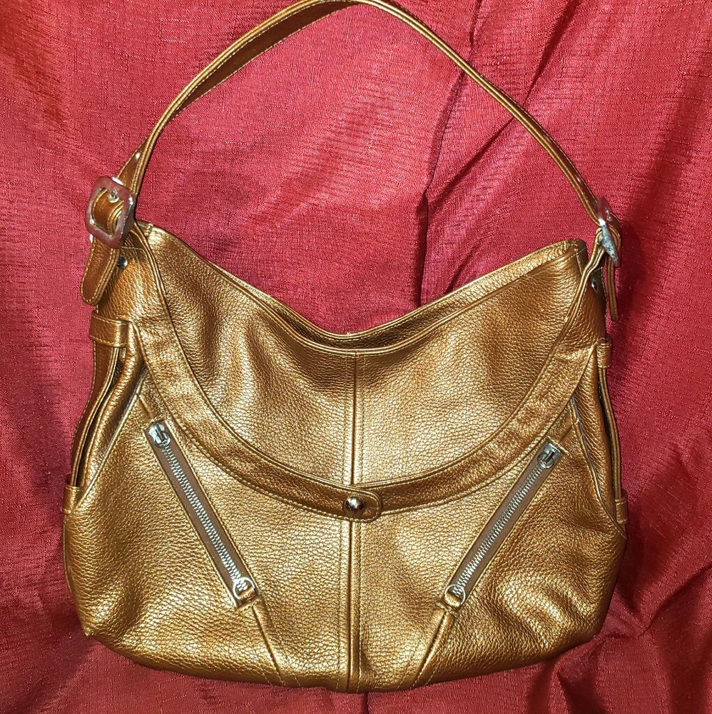 Vintage Botkier Stirrup Metallic Chestnut Bag NWOT